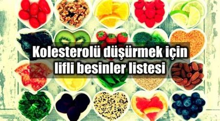 Kolesterolü Düşürmek İçin Diyet Listesi